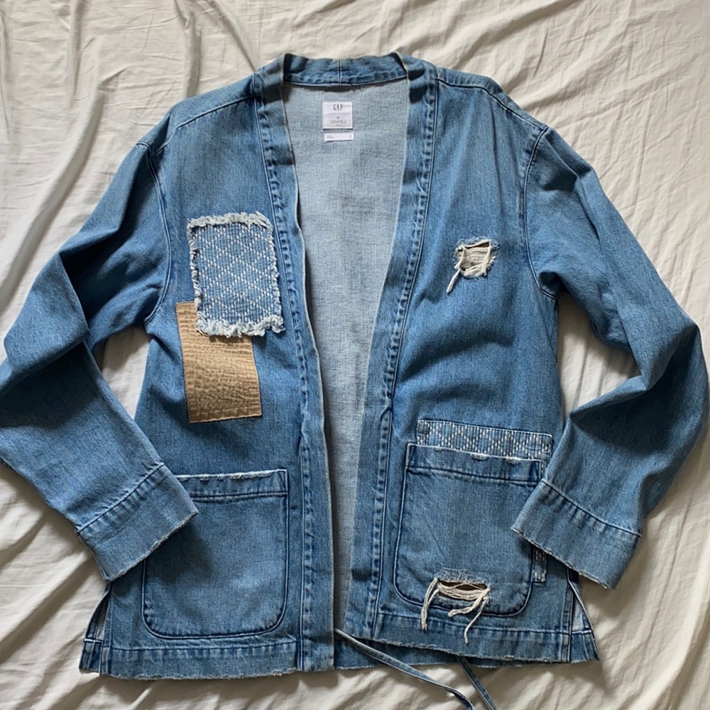 GAP X UA denim kimono top